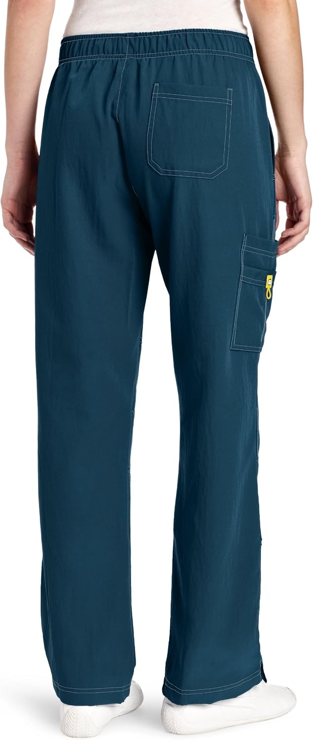 WonderWink Women’s Petite Four-Stretch Sporty Cargo Scrub Pant, Petite(Navy)