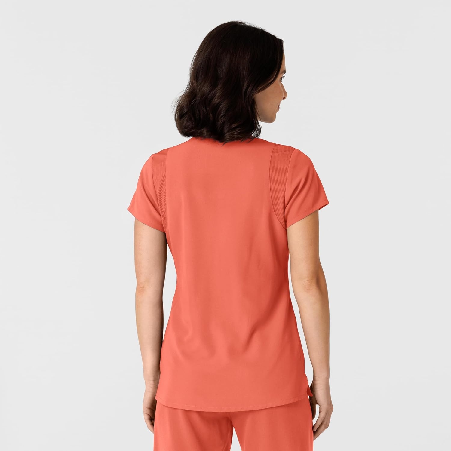 Wink Nova Women’s Flex-n-Reach Shoulder Panel V-Neck Scrub Top(Sugar Coral)