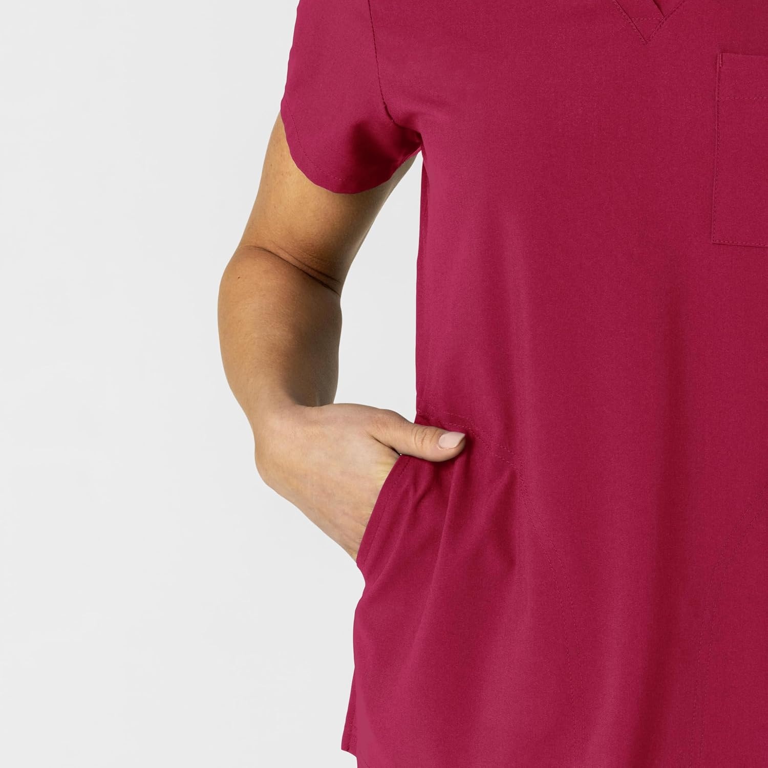 Wink Women’s Women’s Flex-n-Reach V-Neck Scrub Top(Viva Magenta)