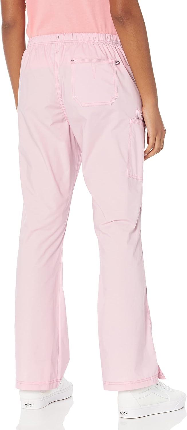 WonderWink Womens Grace Flare Leg Cargo PantMedical Scrubs Pants(Rose Blush)