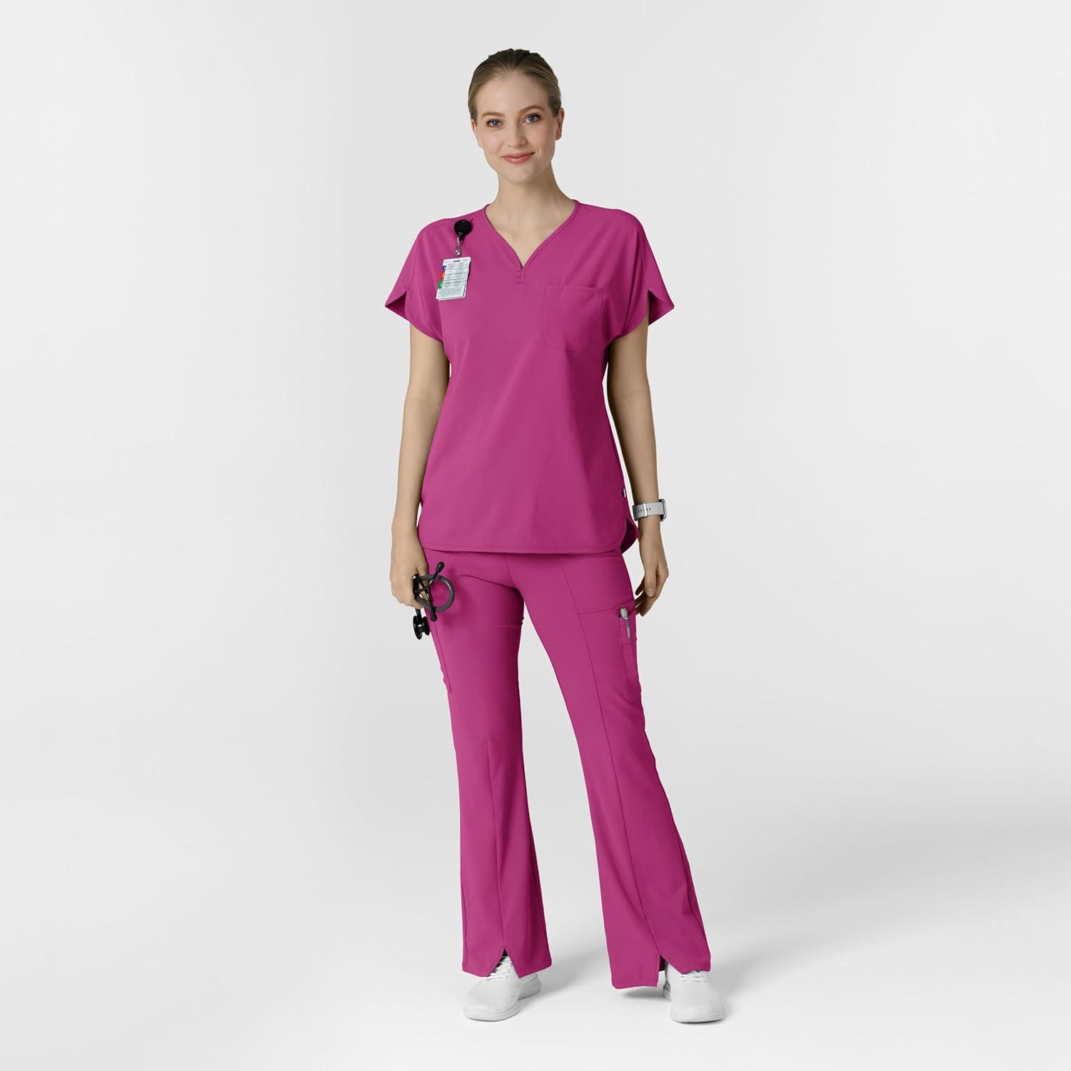 Wink Women’s Scrub Top(Raspberry)