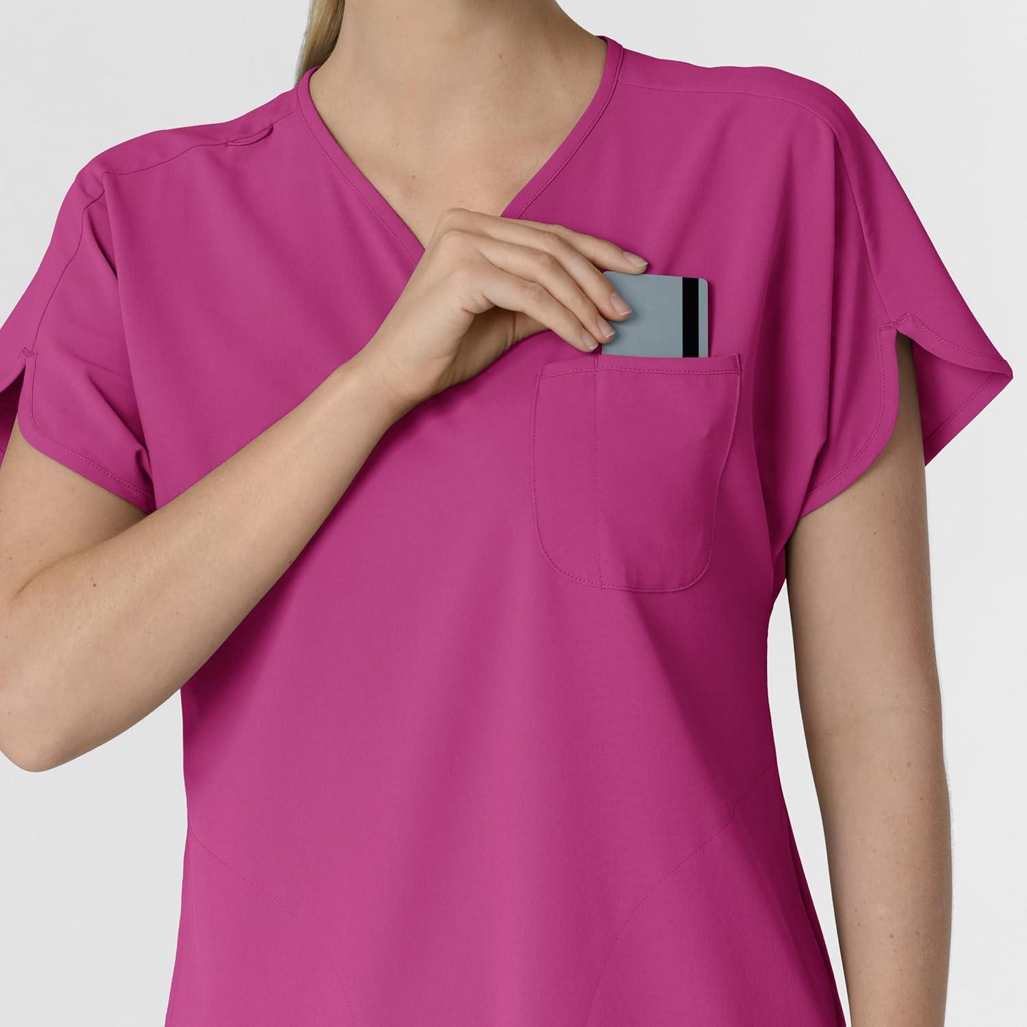 Wink Women’s Scrub Top(Raspberry)