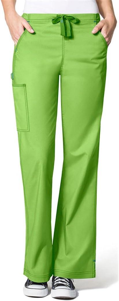 WonderWink ‘WonderFLEX ‘Grace’ Flare Leg Pant’ Scrub Bottoms Wine 3XL