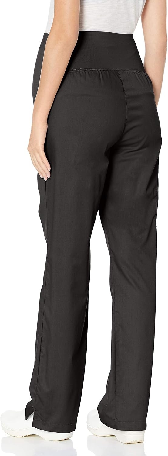 WonderWink Women’s Wonderwork Scrubs for Maternity Cargo Scrub Pants(Black)
