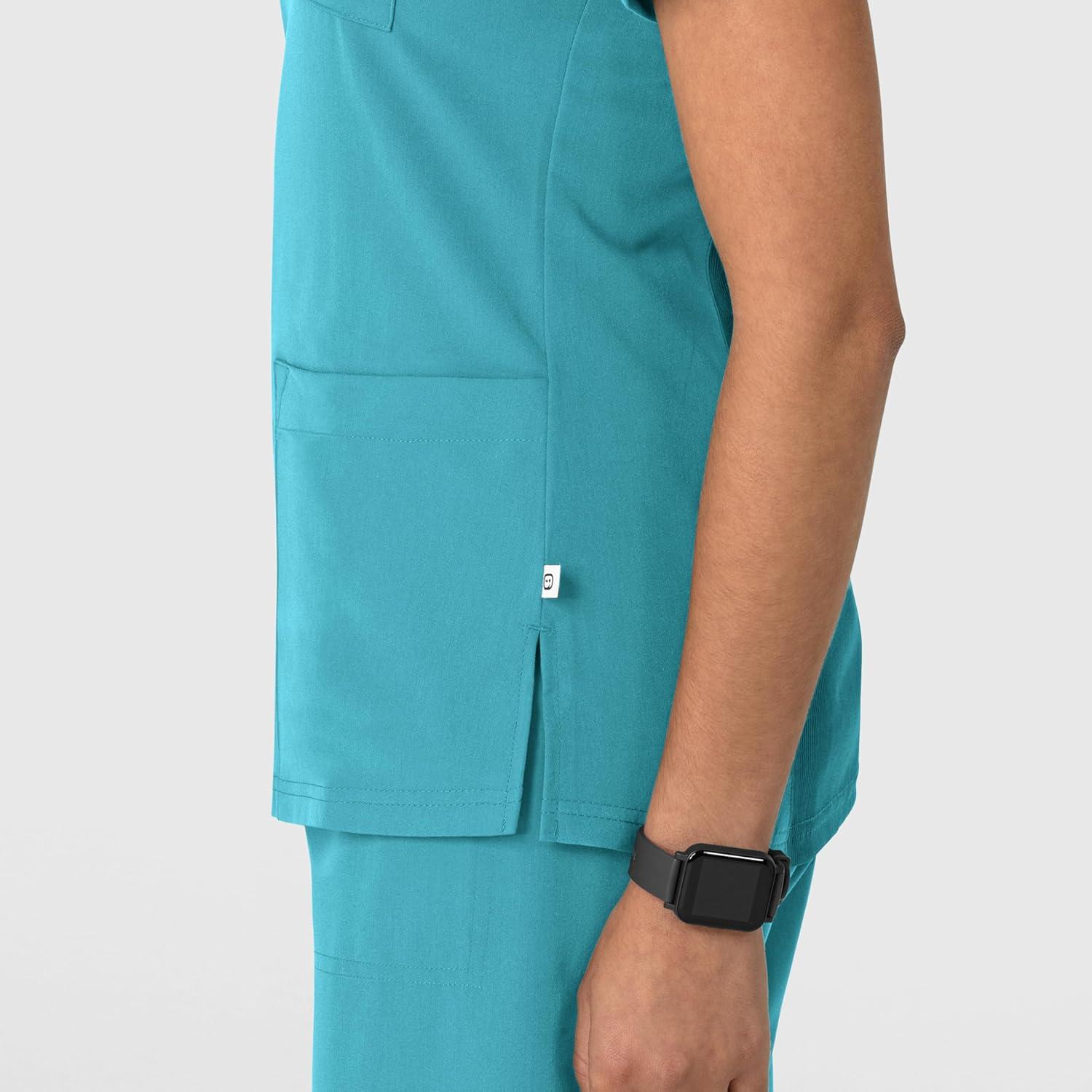 Wink Women’s Women’s Flex-n-Reach V-Neck Scrub Top(Teal Blue)