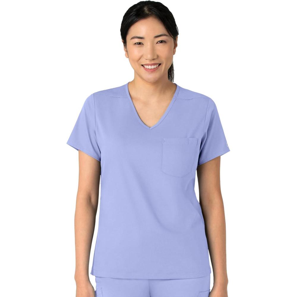 Wink Womens Scrub Top(Ceil Blue)