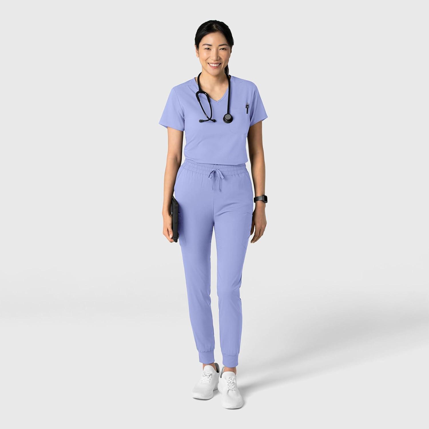 Wink Womens Scrub Top(Ceil Blue)