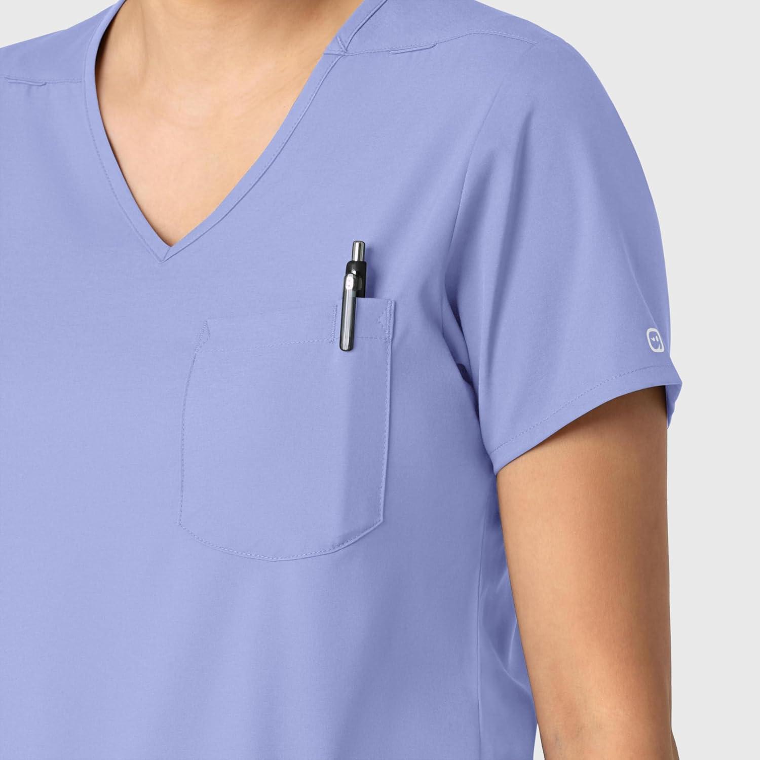 Wink Womens Scrub Top(Ceil Blue)