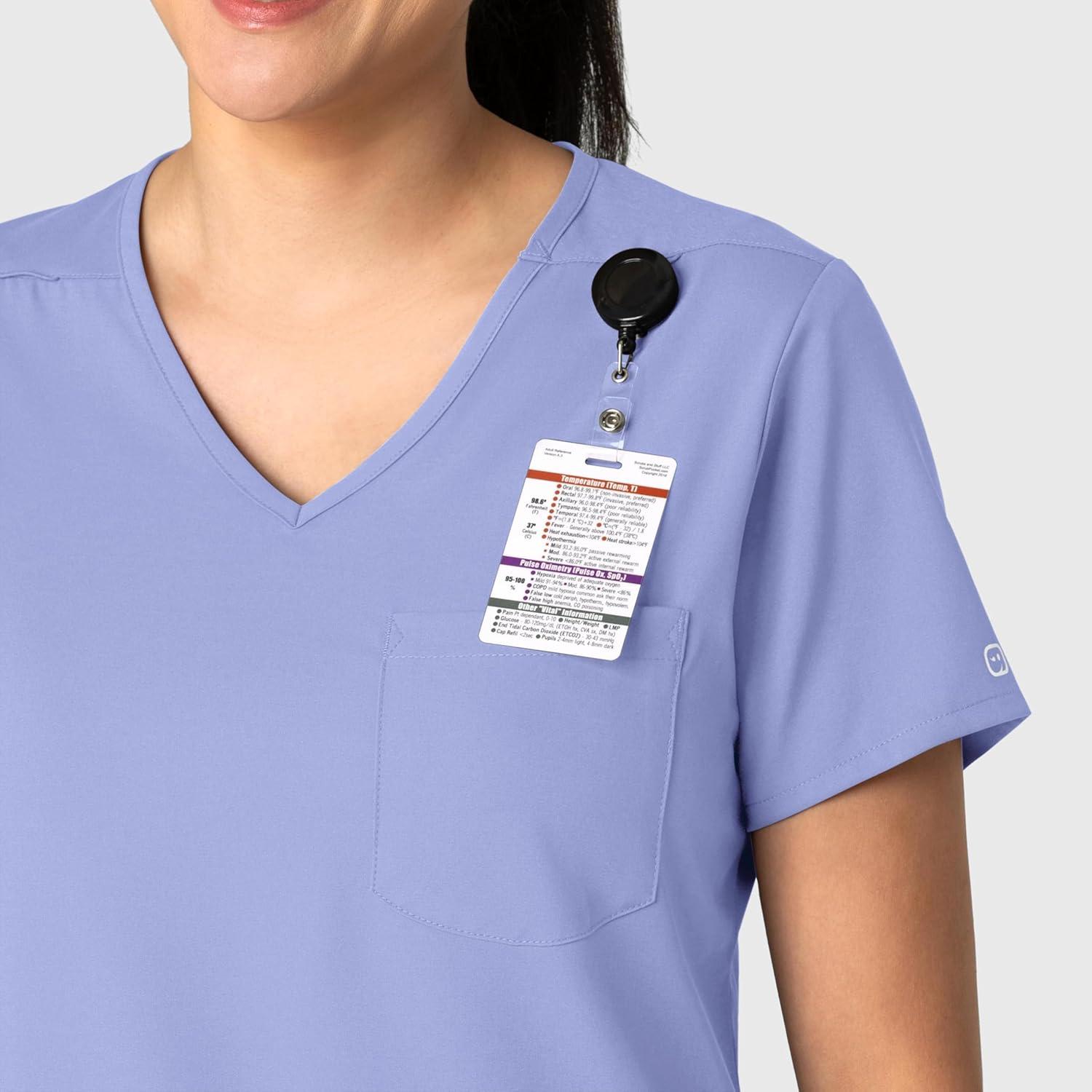 Wink Womens Scrub Top(Ceil Blue)