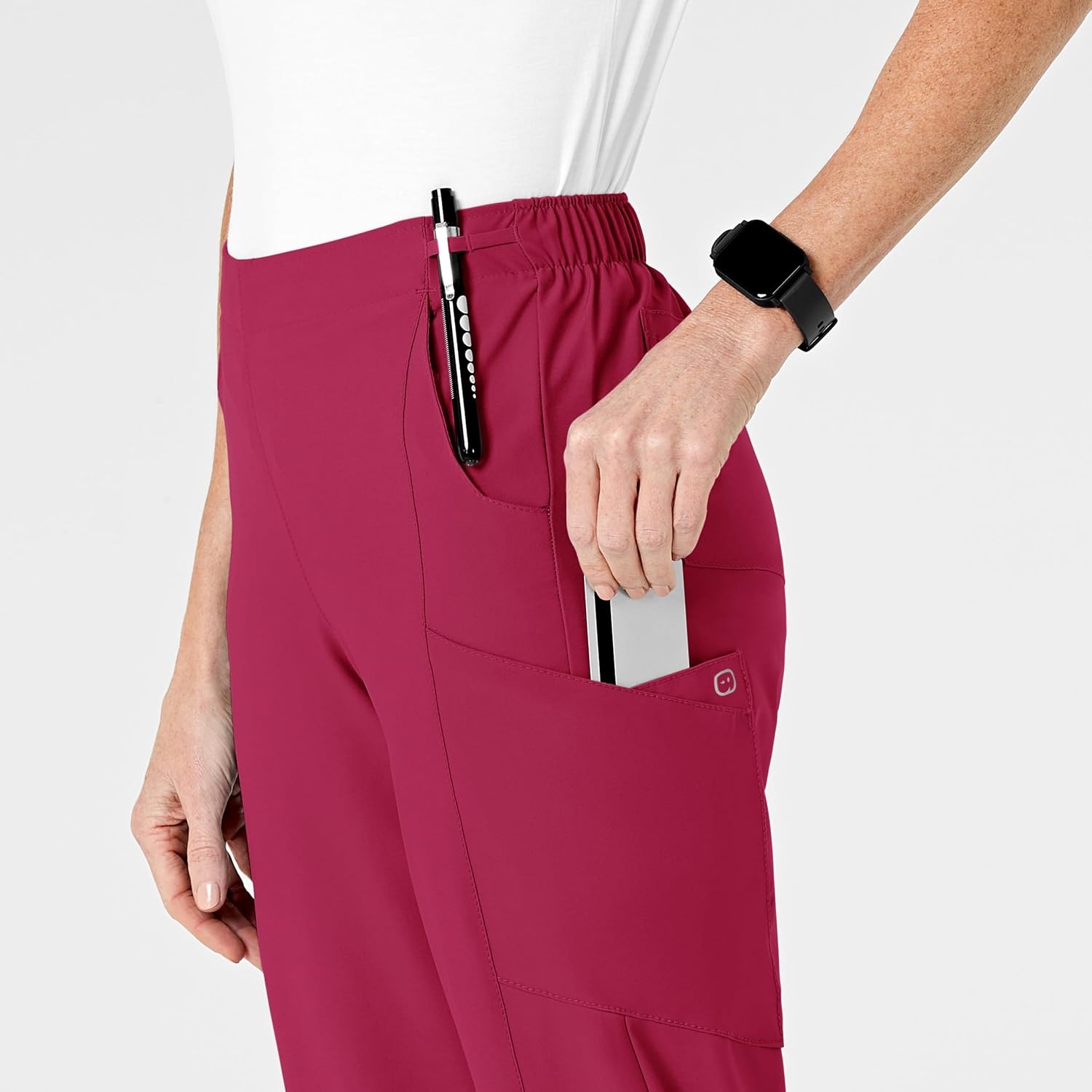 Women’s Flat Front Cargo Pant(Viva Magenta)