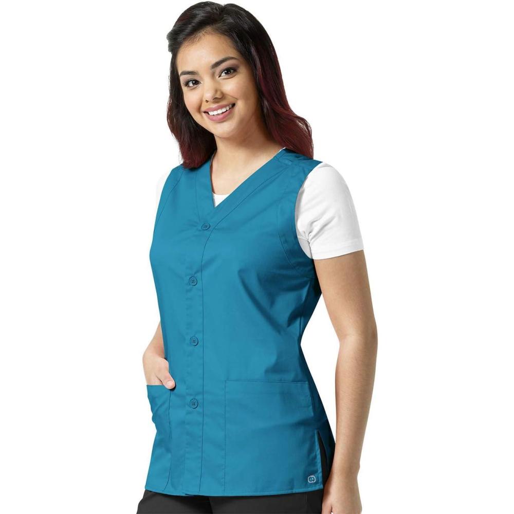 WonderWink womens Vest(Teal)