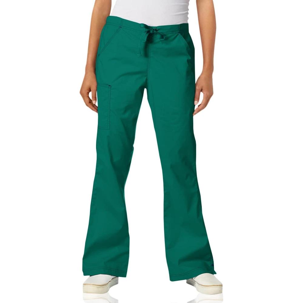 WonderWink Womens Grace Flare Leg Cargo PantMedical Scrubs Pants(Hunter)