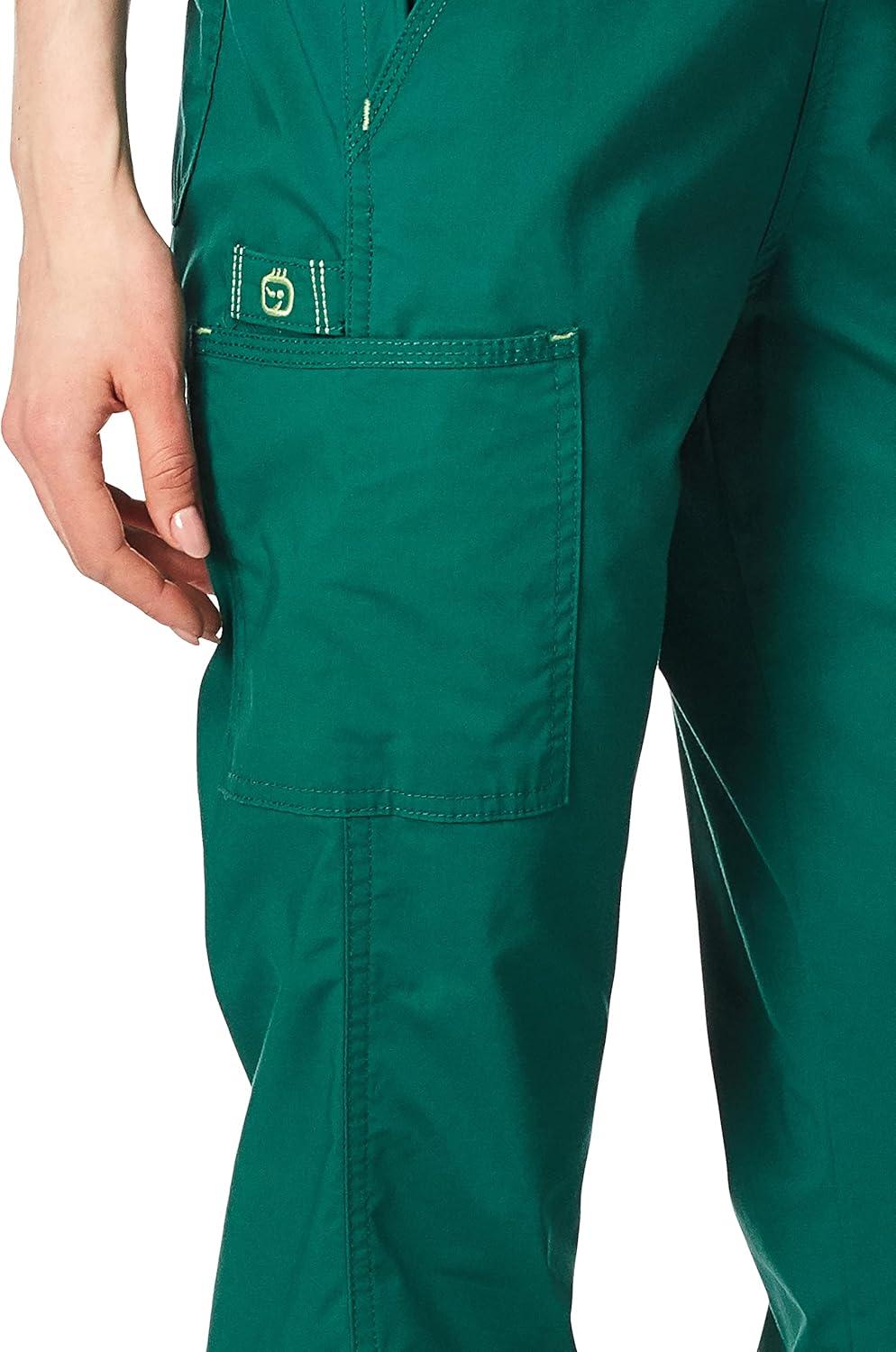 WonderWink Womens Grace Flare Leg Cargo PantMedical Scrubs Pants(Hunter)
