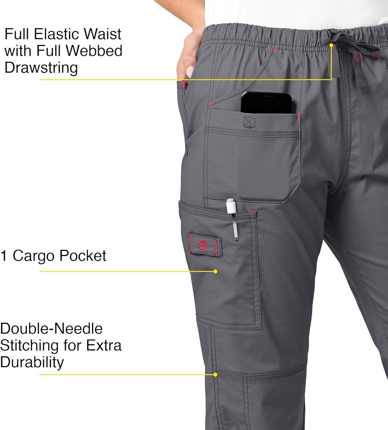 WonderWink Women’s Wonderflex Faith Scrub Pant(Pewter)