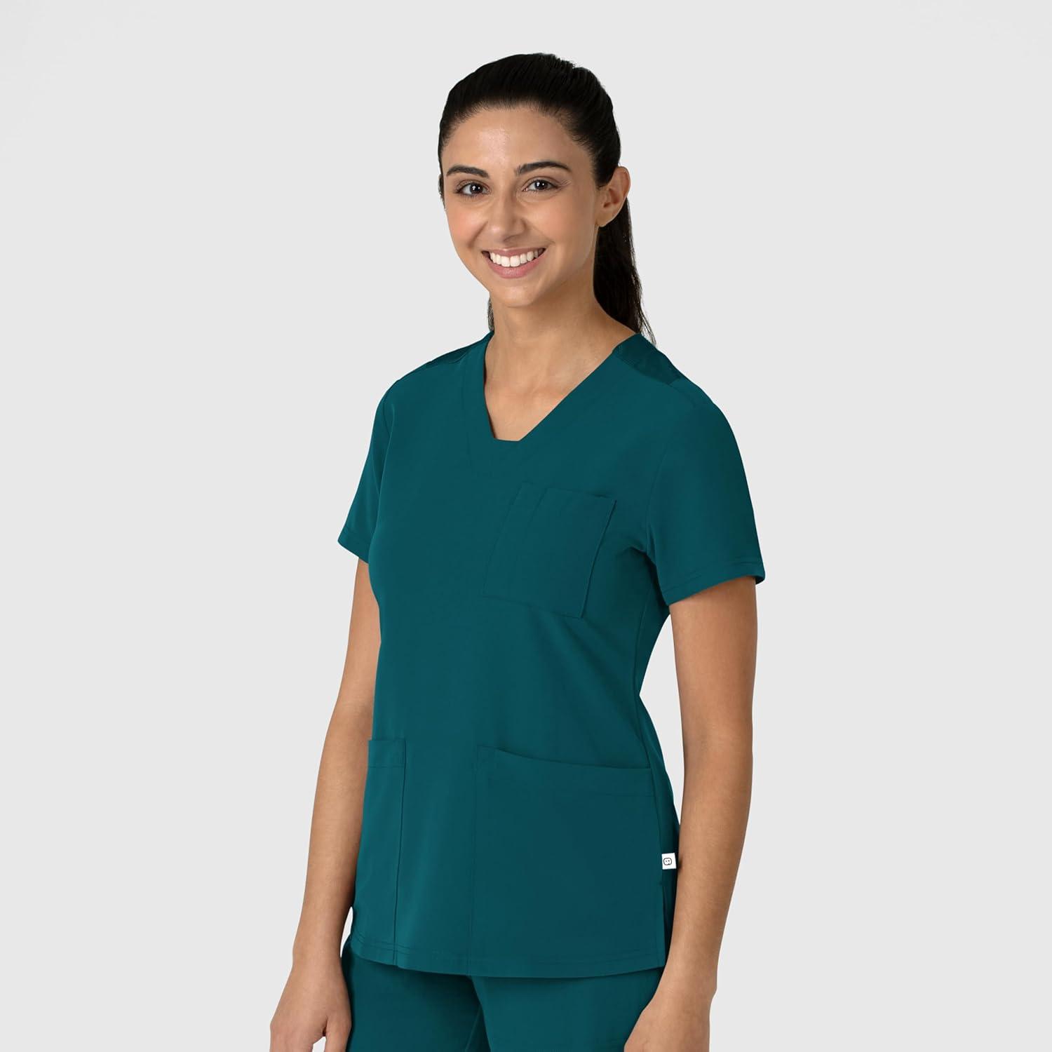 Wink Women’s Women’s Flex-n-Reach V-Neck Scrub Top(Caribbean)