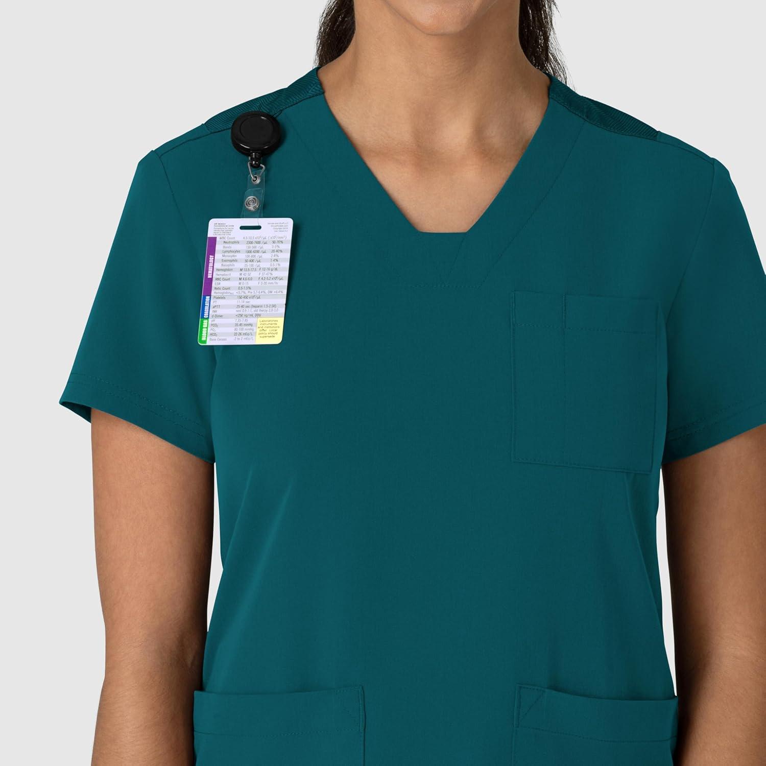Wink Women’s Women’s Flex-n-Reach V-Neck Scrub Top(Caribbean)