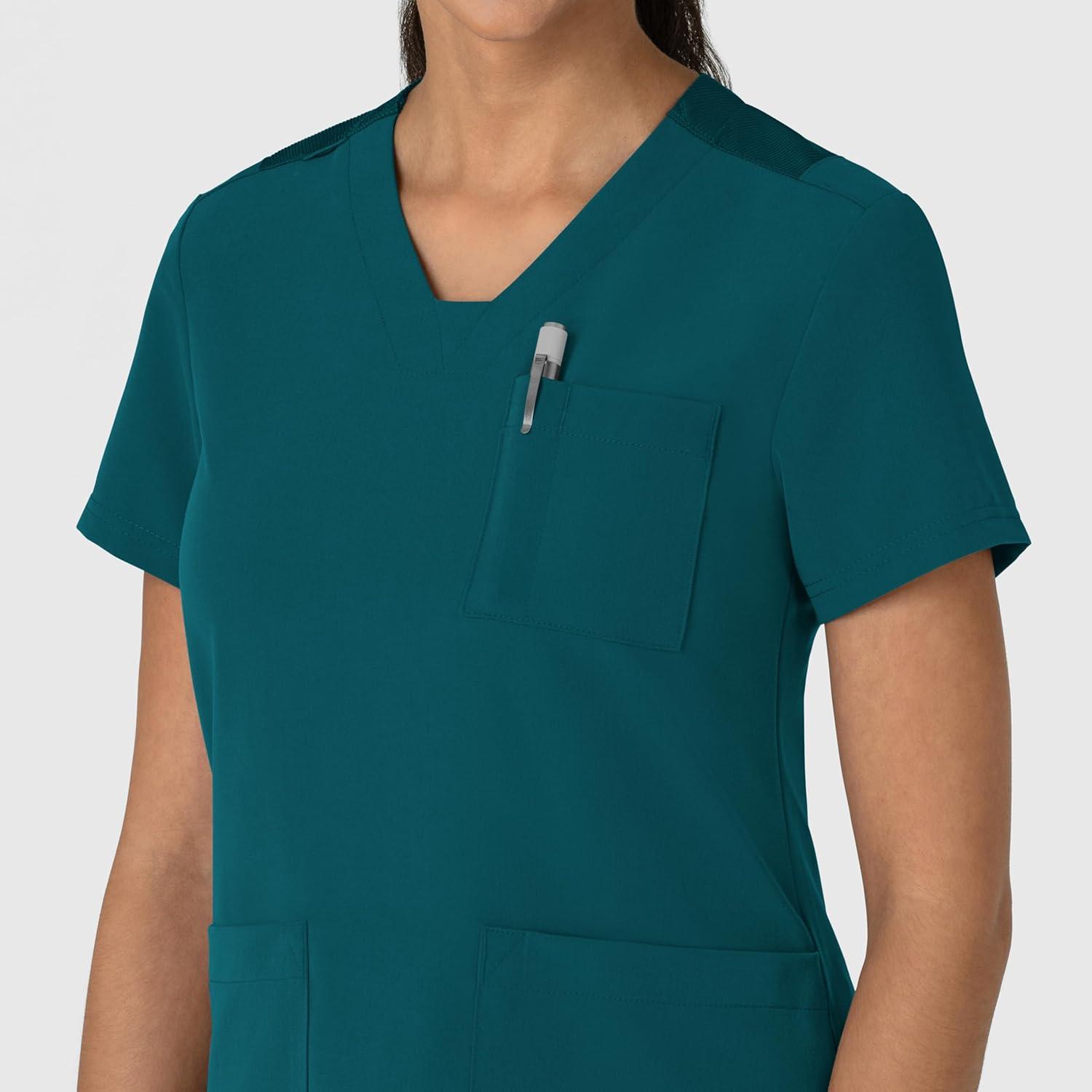 Wink Women’s Women’s Flex-n-Reach V-Neck Scrub Top(Caribbean)