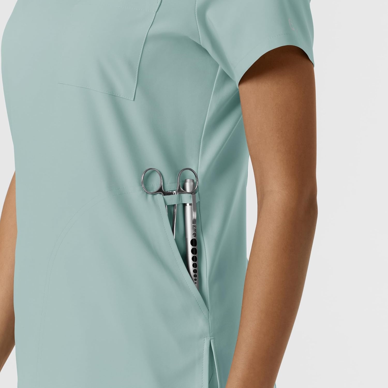 Wink Women’s Women’s Flex-n-Reach V-Neck Scrub Top(Sky Blue)