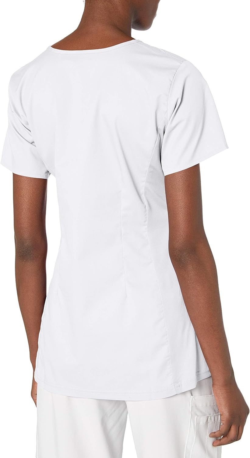 Wink W123 Maternity V-Neck Scrub Top(White)