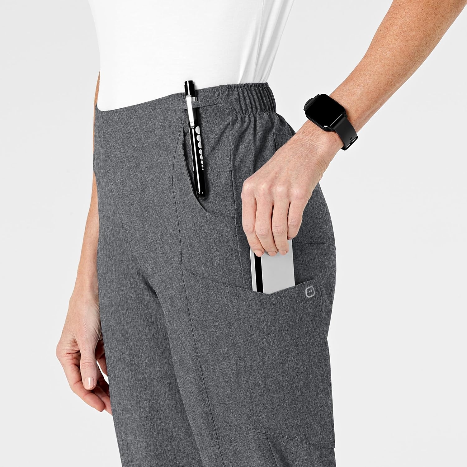 Women’s Flat Front Cargo Pant(Charcoal Heather)