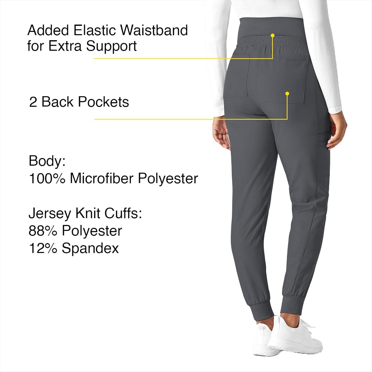 WonderWink Women’s W123 Maternity Jogger Scrub Pant(Pewter)