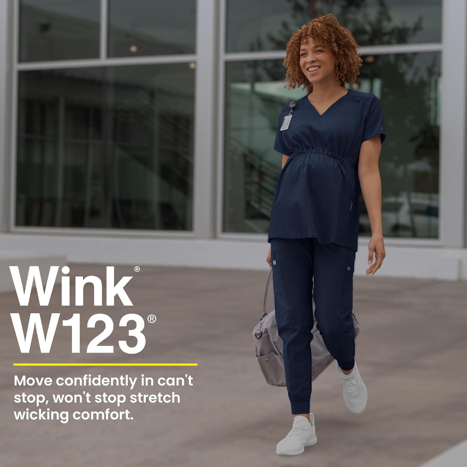 WonderWink Women’s W123 Maternity Jogger Scrub Pant(Pewter)