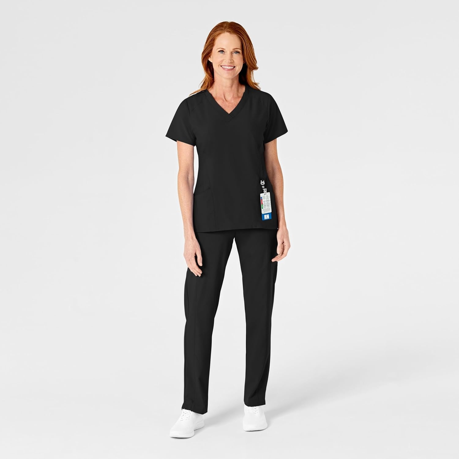 Women’s Flat Front Cargo Pant(Black)