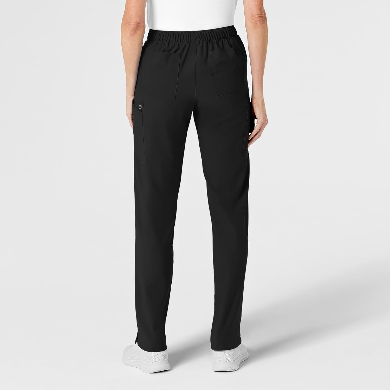 Women’s Flat Front Cargo Pant(Black)