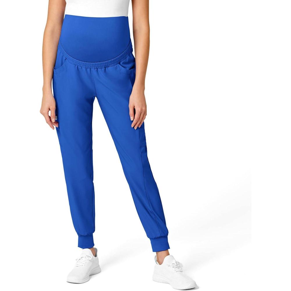 WonderWink Women’s W123 Maternity Jogger Scrub Pant(Royal)