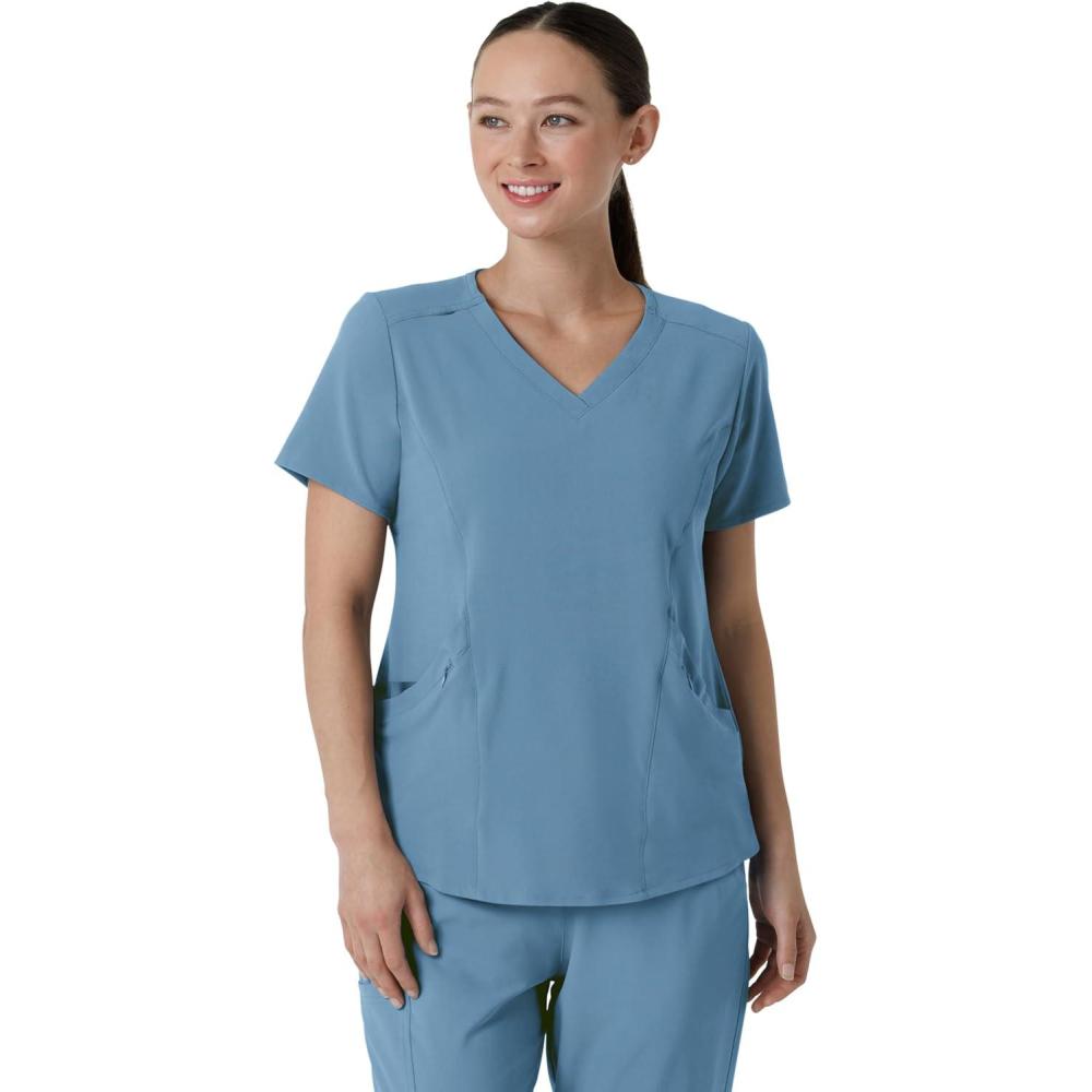 Wink Womens Scrub Top(Pacific Blue)