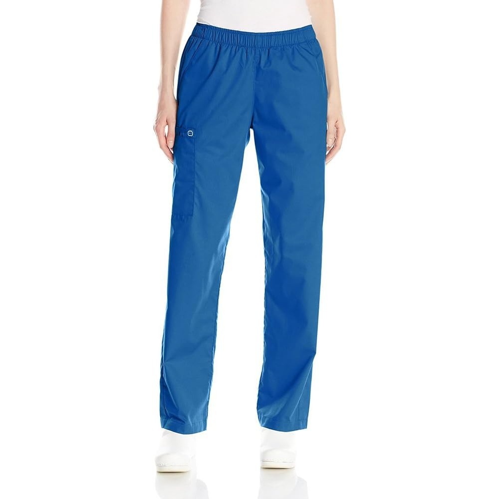 Wink WonderWORK Women’s Pull-On Cargo Scrub Pant, Royal, L