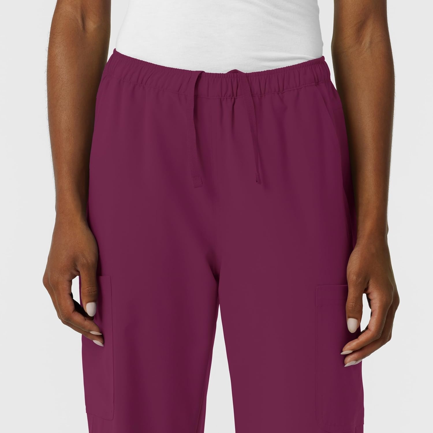 Wink NURTUR Women’s Straight Leg Cargo Scrub Pant(Wine)