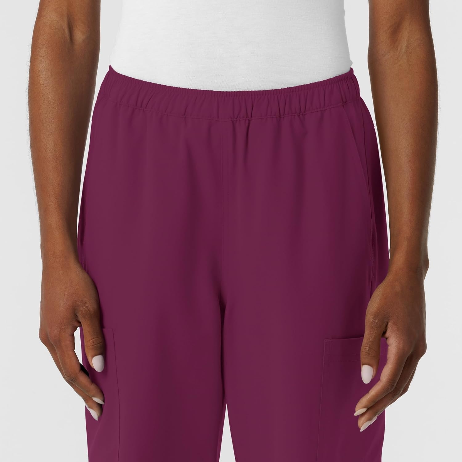 Wink NURTUR Women’s Straight Leg Cargo Scrub Pant(Wine)