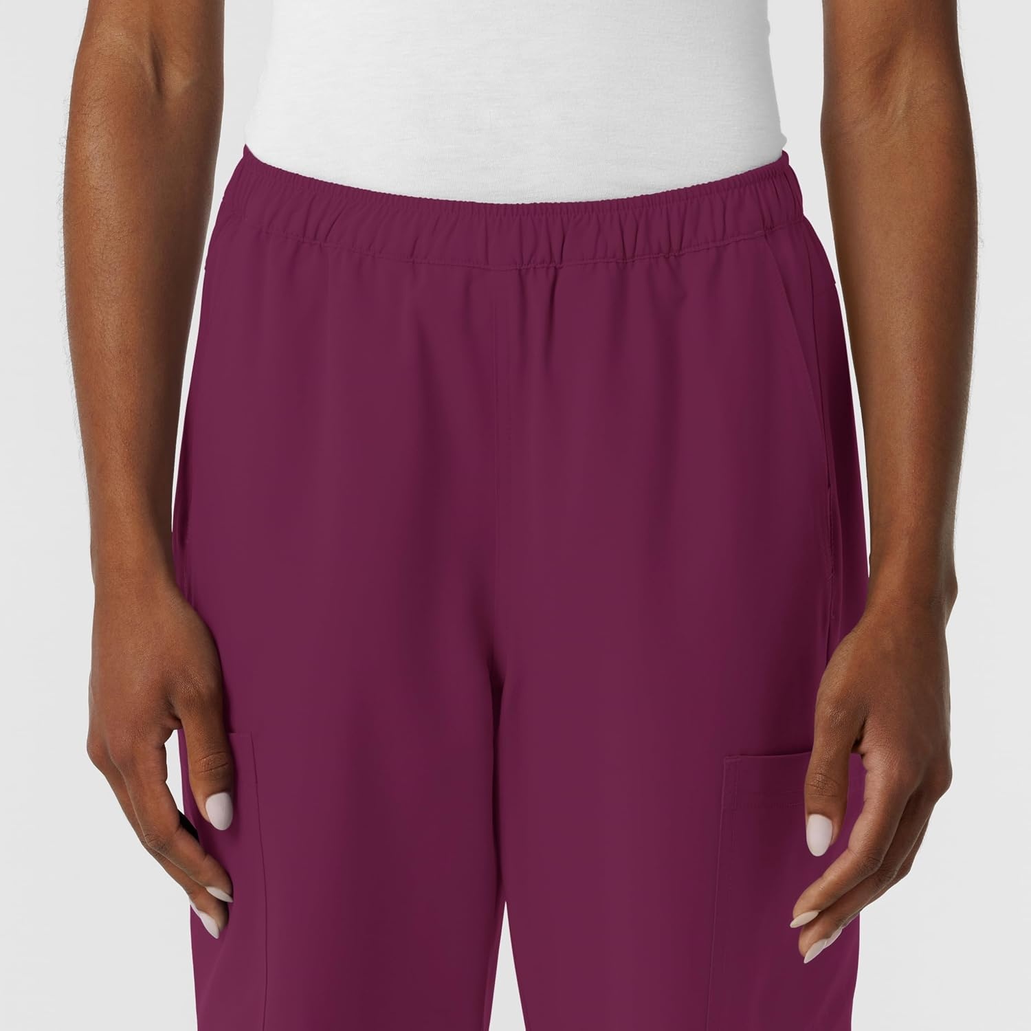 Wink NURTUR Women’s Straight Leg Cargo Scrub Pant(Wine)
