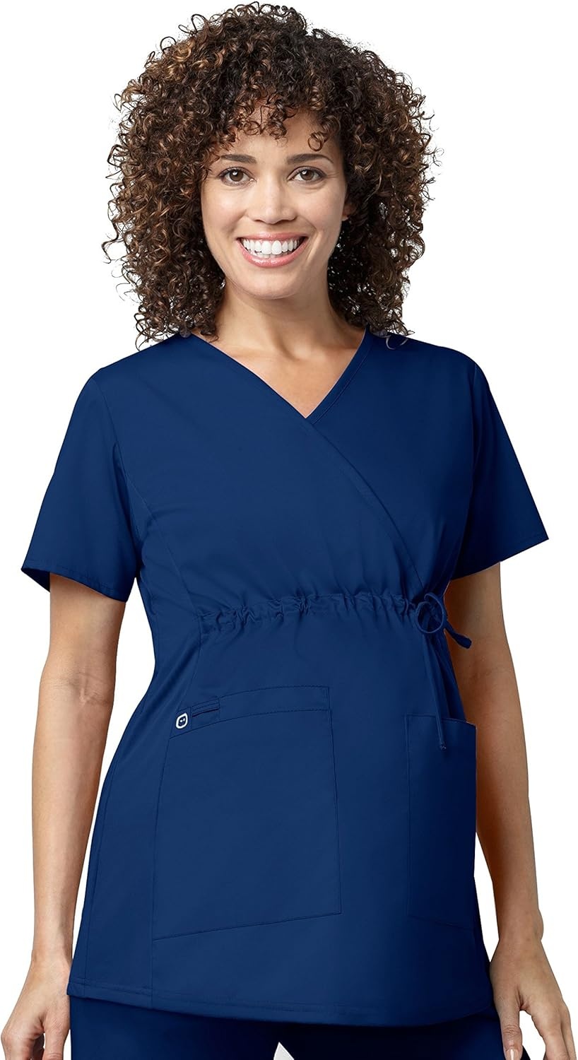 WonderWink Women’s Wonderwork Maternity Top, Navy, X-Small