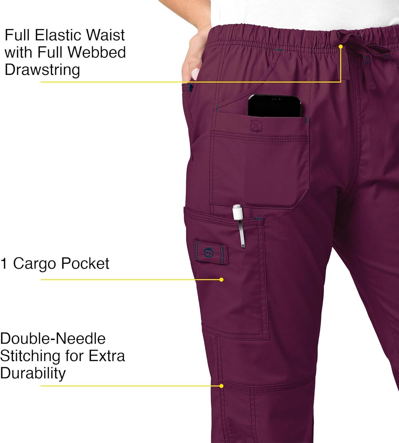 WonderWink Women’s Wonderflex Faith Scrub Pant(Wine)