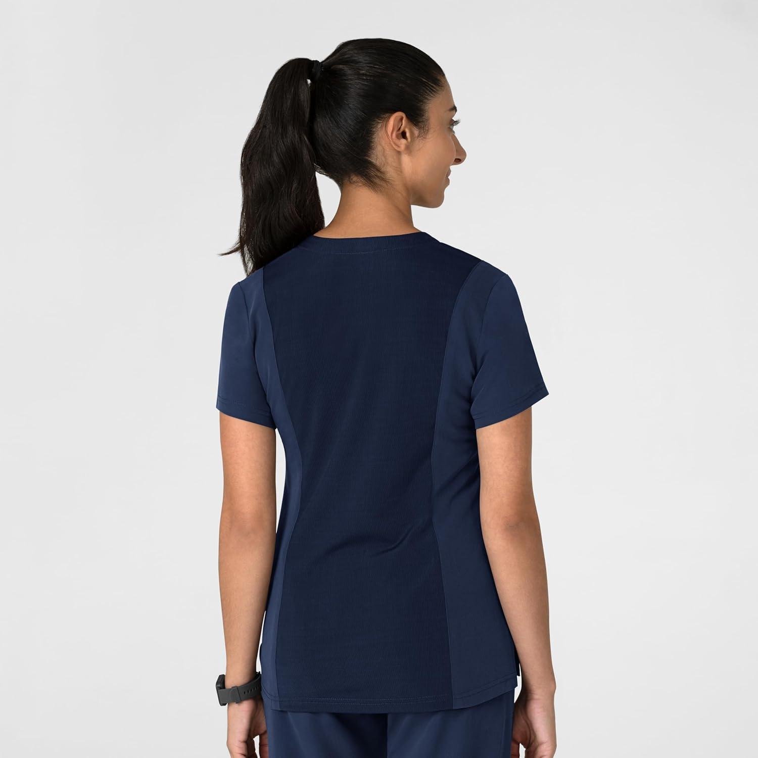 Wink Women’s Women’s Flex-n-Reach V-Neck Scrub Top(Navy)