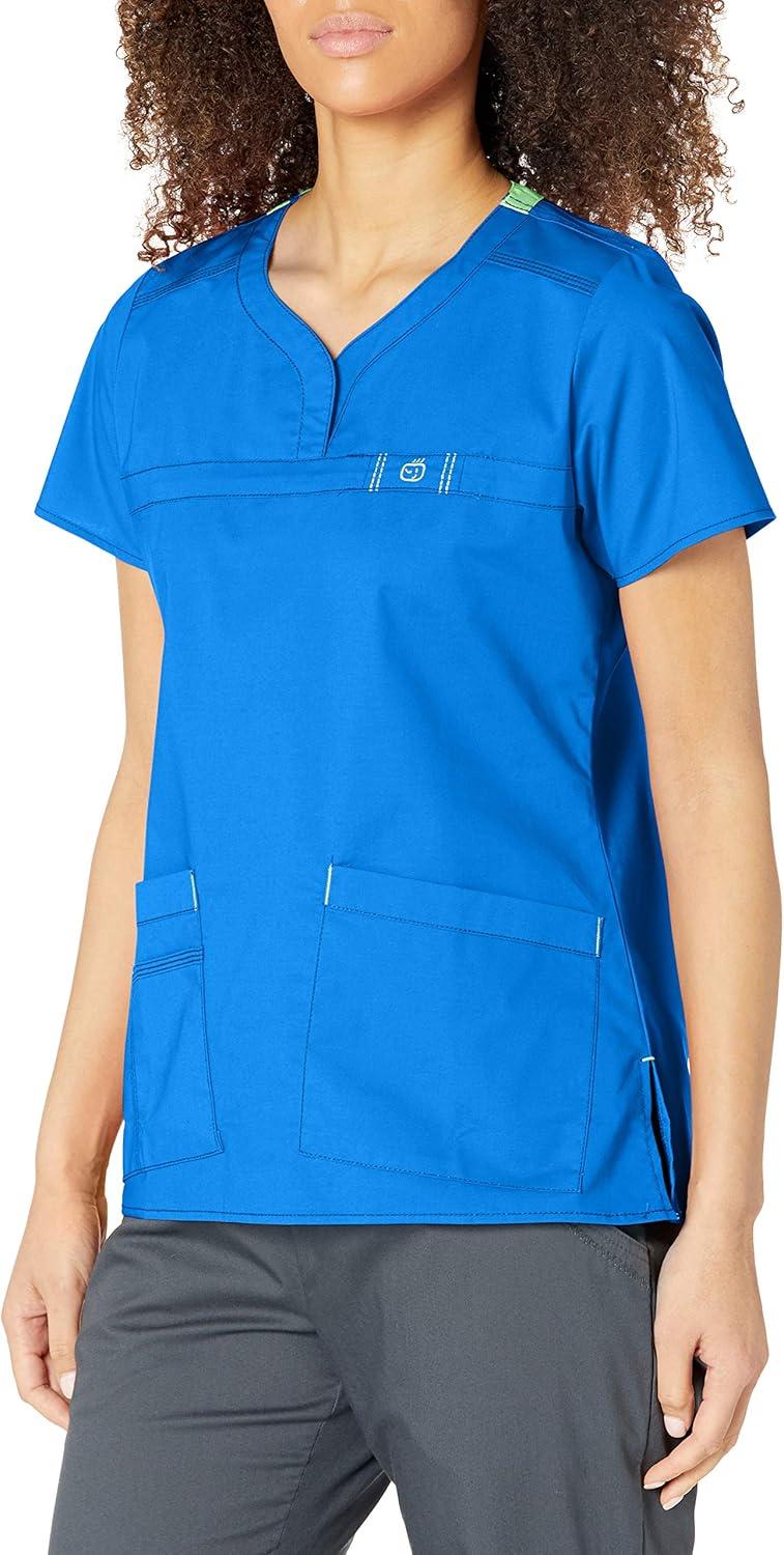 WonderWink Womens Wonderflex Patience Women’s Scrub Top(Royal)