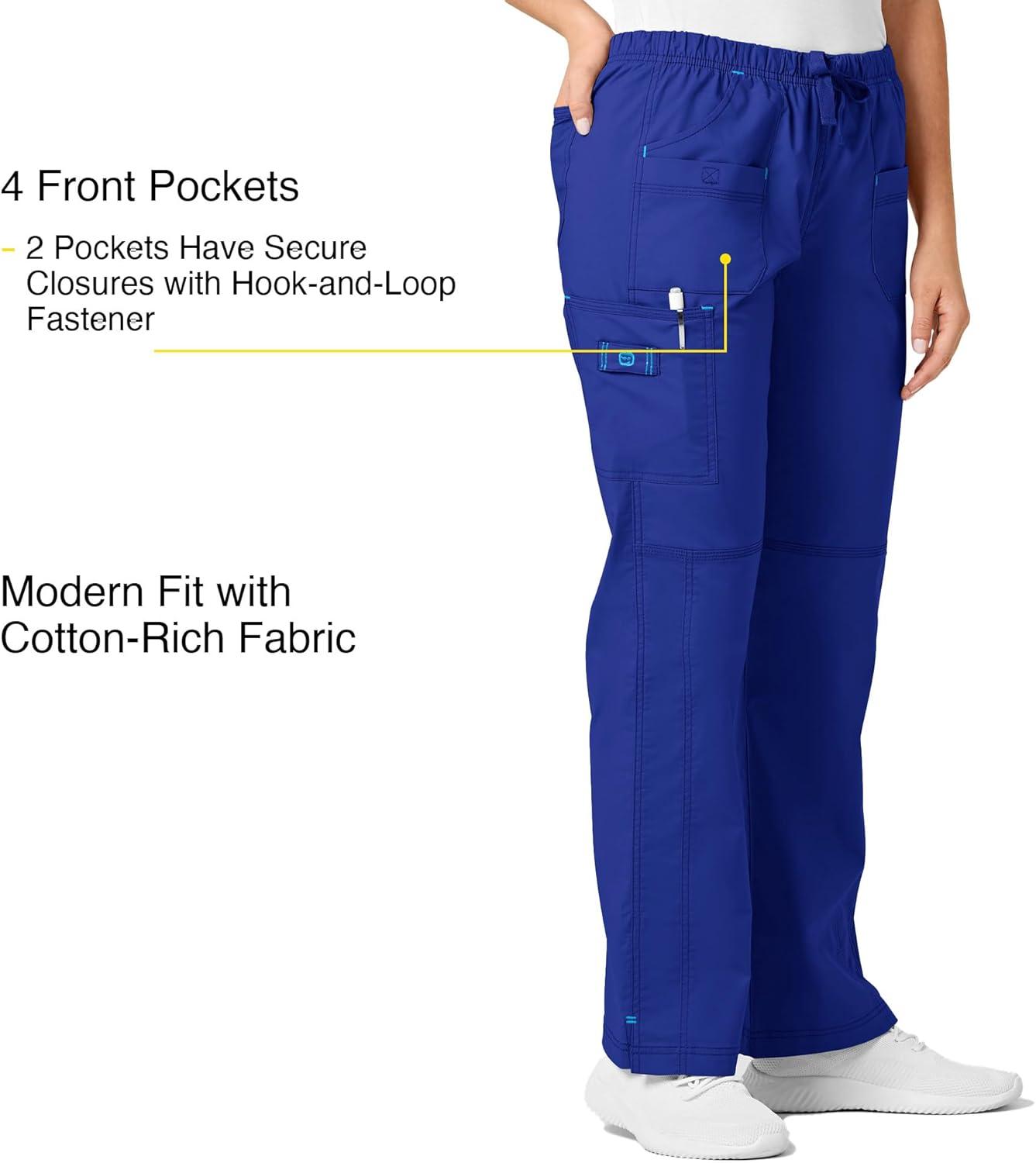 WonderWink Women’s Wonderflex Faith Scrub Pant(Galaxy Blue)