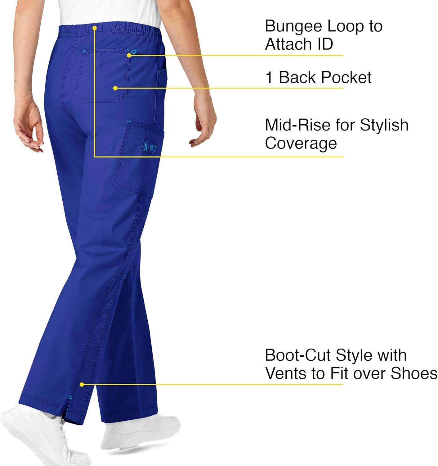 WonderWink Women’s Wonderflex Faith Scrub Pant(Galaxy Blue)
