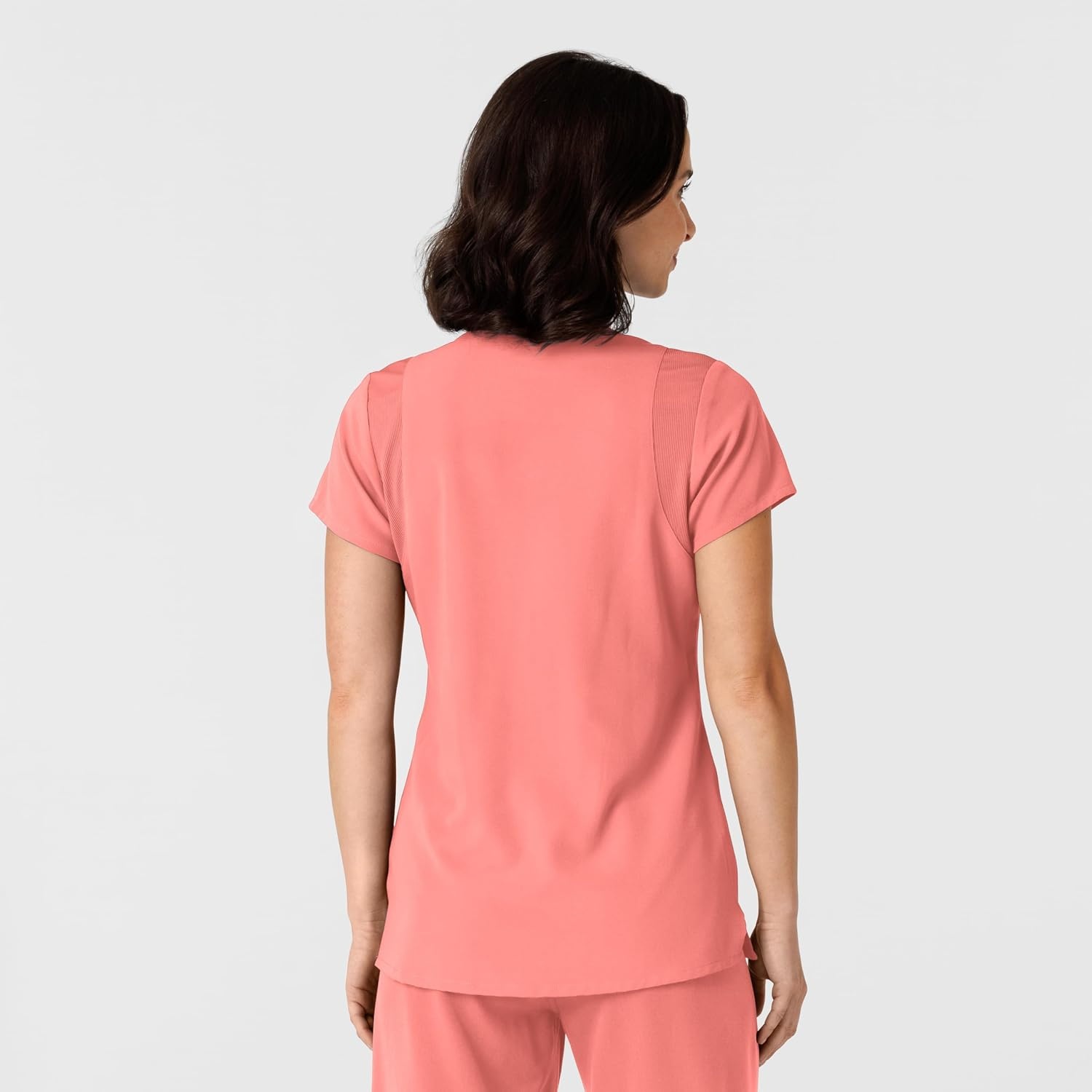 Wink Nova Women’s Flex-n-Reach Shoulder Panel V-Neck Scrub Top(Paradise Pink)
