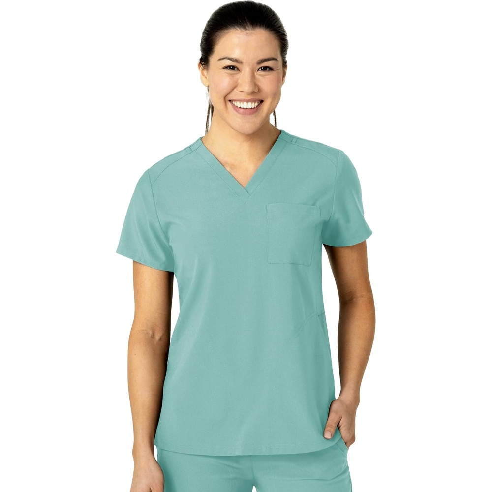 Wink Women’s Women’s Flex-n-Reach V-Neck Scrub Top(Turquoise)