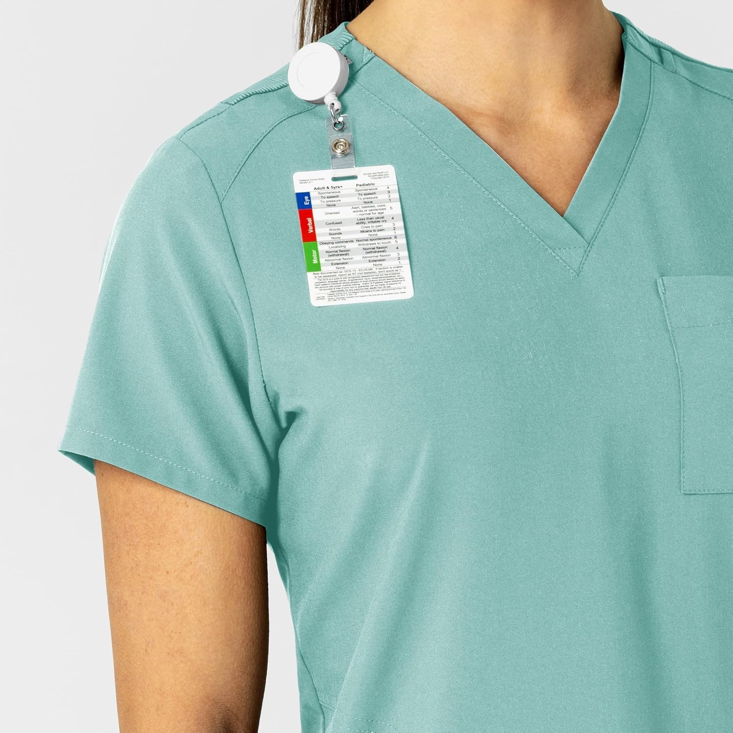 Wink Women’s Women’s Flex-n-Reach V-Neck Scrub Top(Turquoise)
