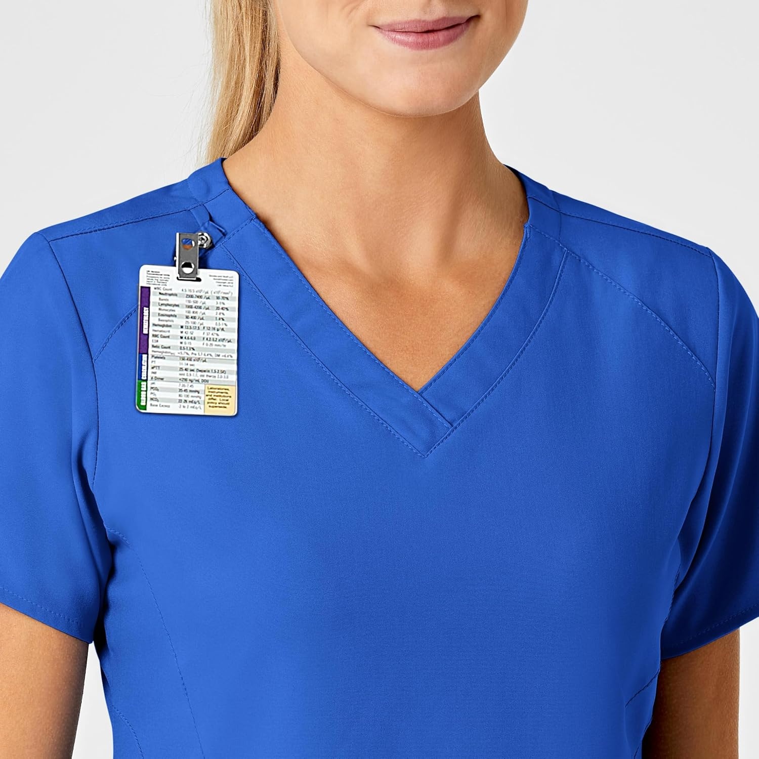 Wink W123 Women’s Stylized V-Neck Scrub Top(Royal)
