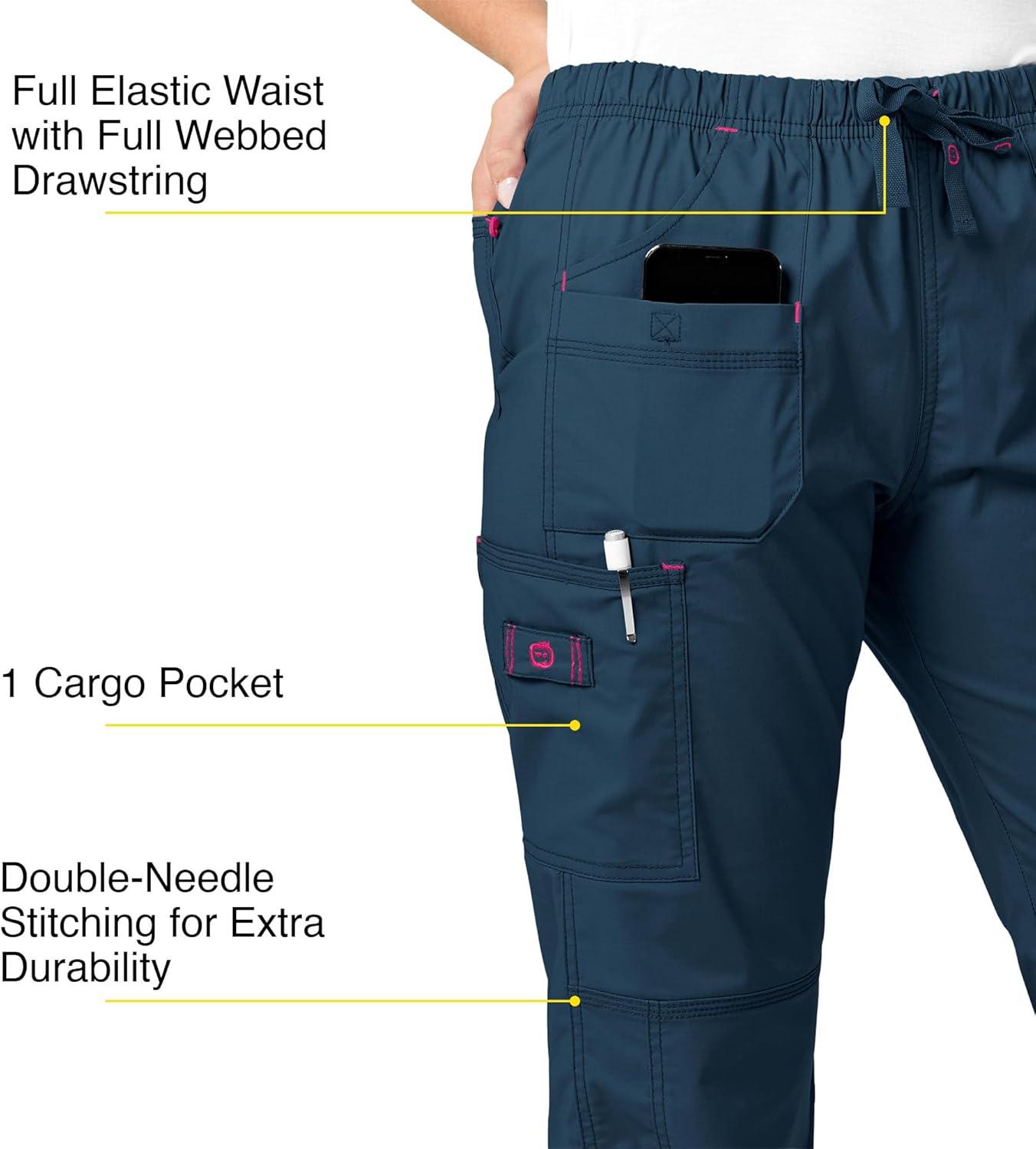 WonderWink Women’s Wonderflex Faith Scrub Pant(Caribbean)