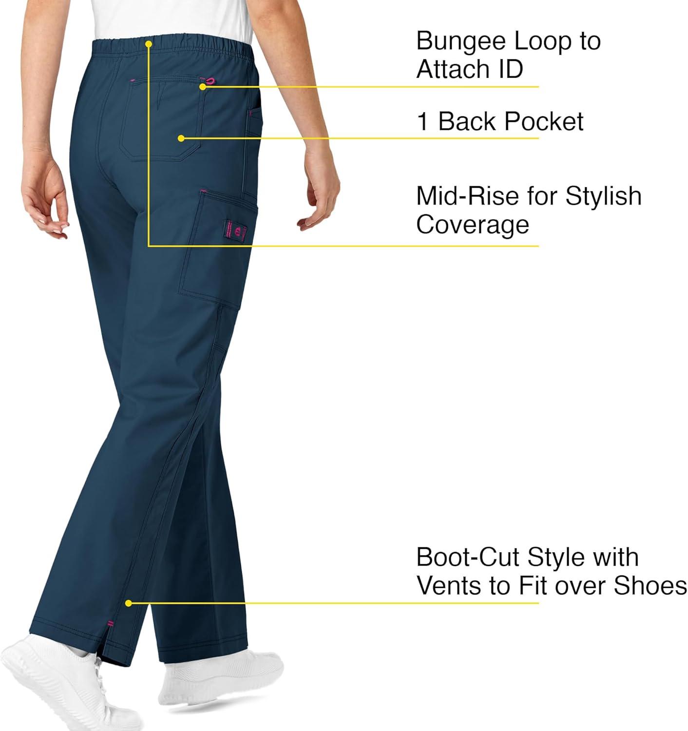 WonderWink Women’s Wonderflex Faith Scrub Pant(Caribbean)