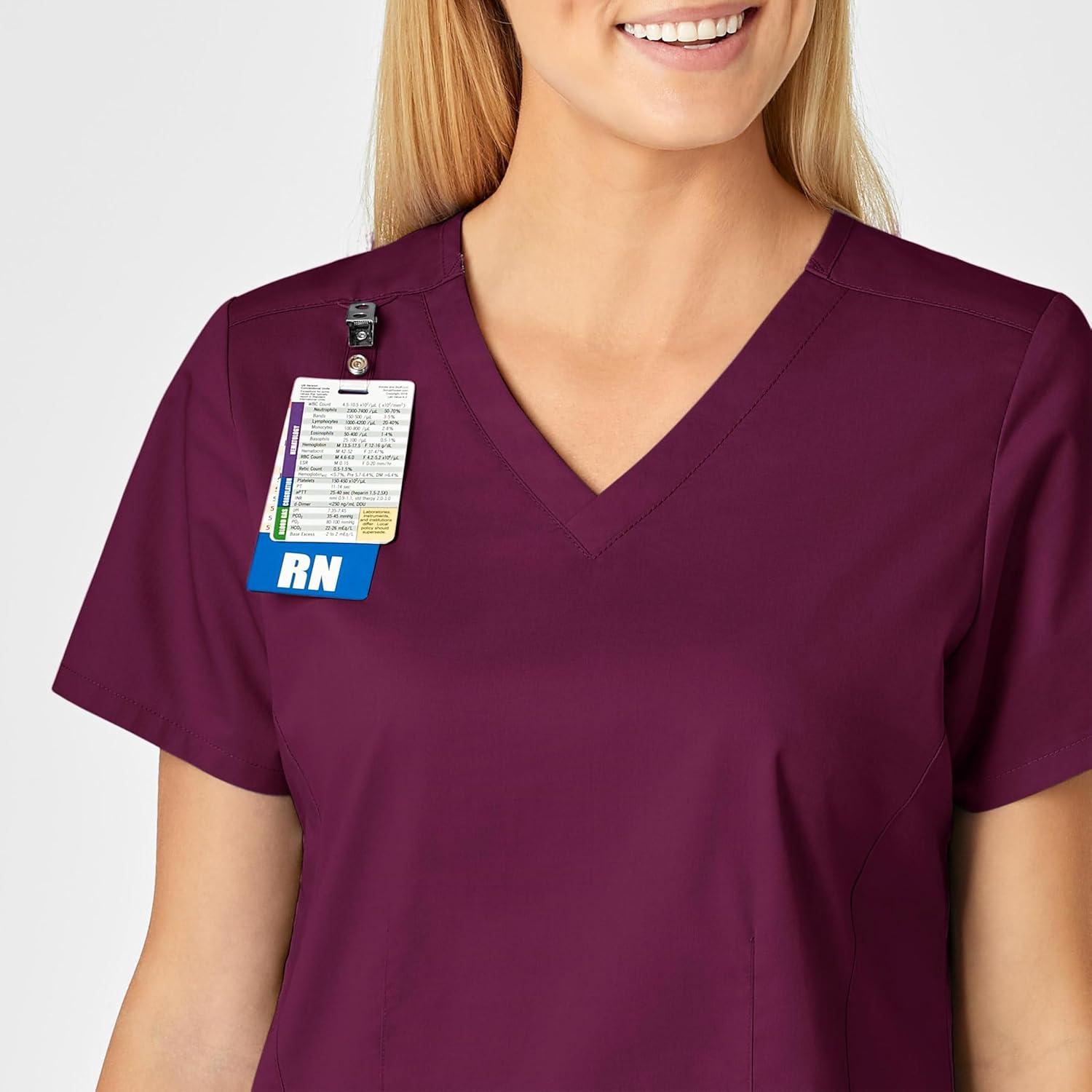 Wink Women’s Women’s Shaped V-Neck Top(Wine)