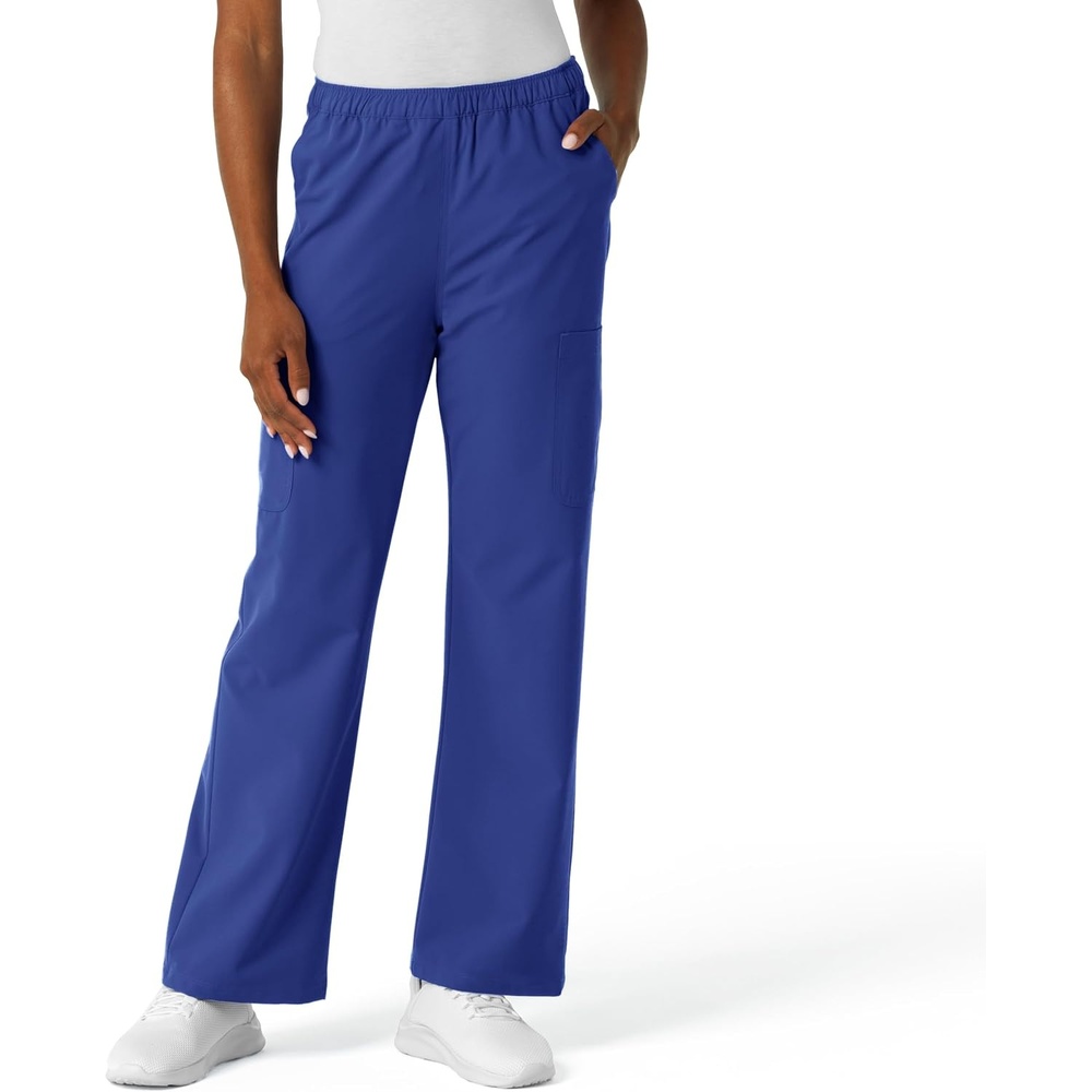 Wink NURTUR Women’s Straight Leg Cargo Scrub Pant, Galaxy Blue, L PET