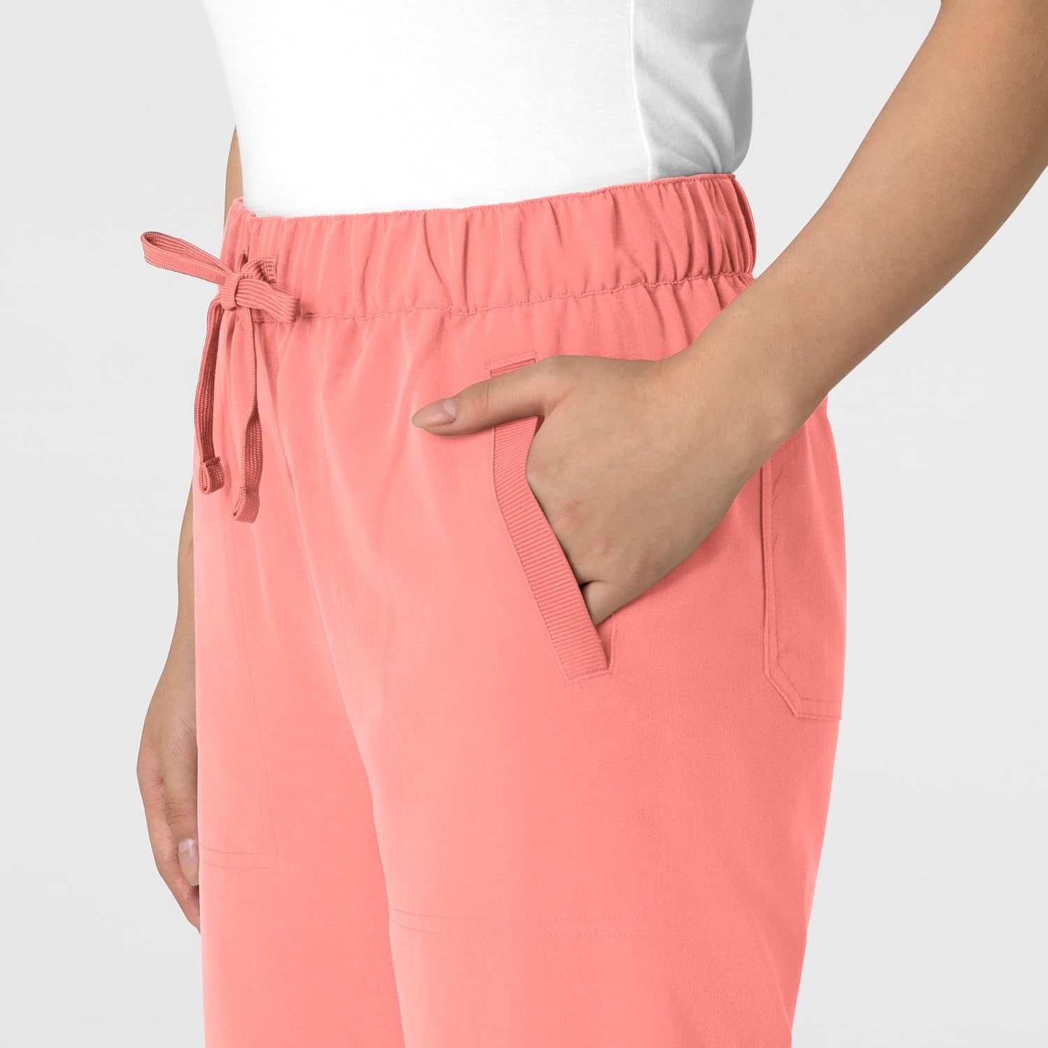 Wink Women’s Women’s Stovepipe High-Low Hem Scrub Pant(Paradise Pink)