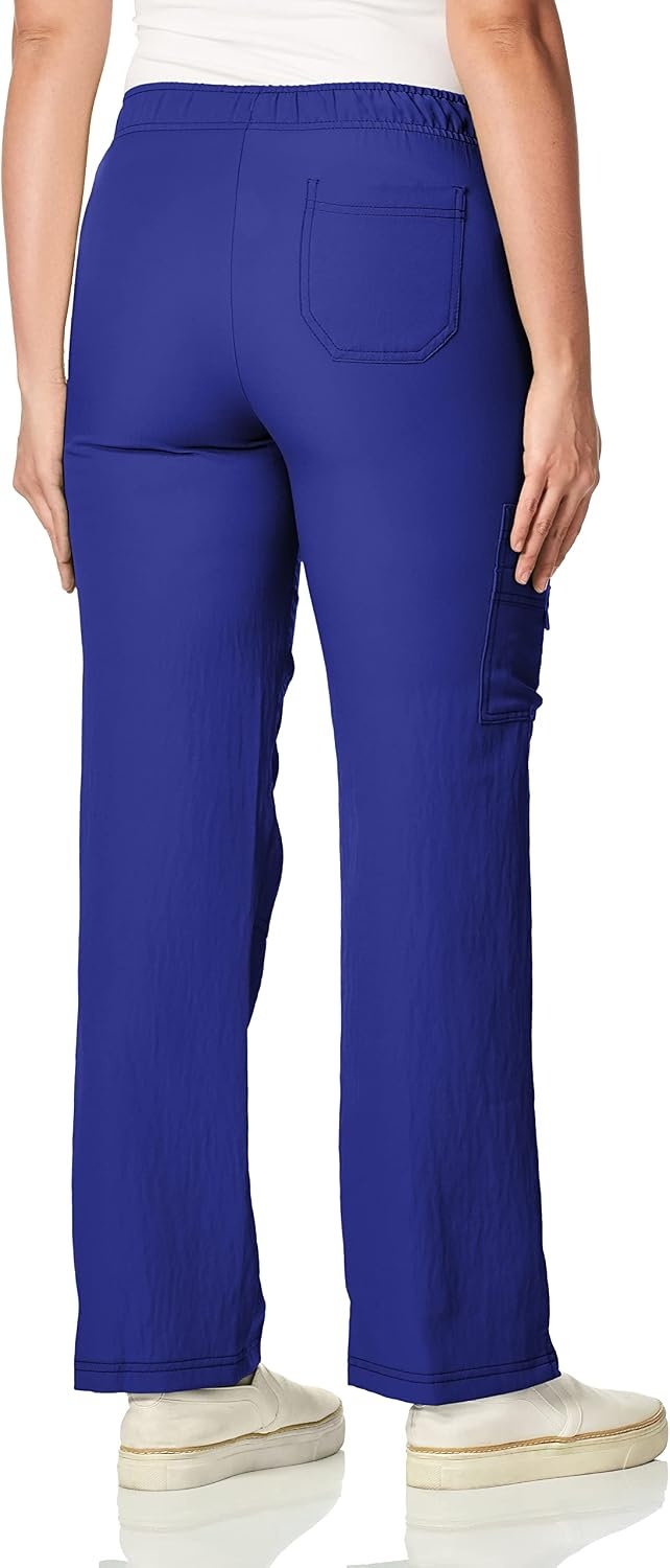 WonderWink Women’s Petite Four-Stretch Sporty Cargo Scrub Pant, Petite(Malibu)